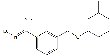 N'-hydroxy-3-{[(3-methylcyclohexyl)oxy]methyl}benzene-1-carboximidamide Struktur