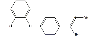 N'-hydroxy-4-(2-methoxyphenoxy)benzene-1-carboximidamide Struktur