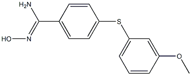 N'-hydroxy-4-[(3-methoxyphenyl)sulfanyl]benzene-1-carboximidamide Struktur