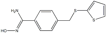 N'-hydroxy-4-[(thiophen-2-ylsulfanyl)methyl]benzene-1-carboximidamide Struktur