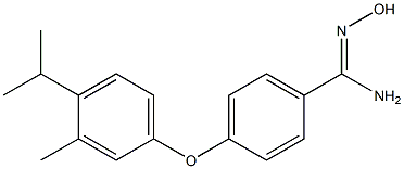 N'-hydroxy-4-[3-methyl-4-(propan-2-yl)phenoxy]benzene-1-carboximidamide Struktur