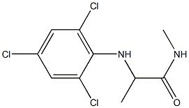 N-methyl-2-[(2,4,6-trichlorophenyl)amino]propanamide Struktur