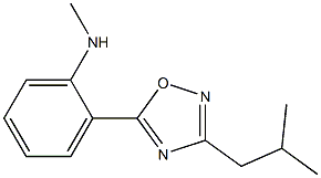 N-methyl-2-[3-(2-methylpropyl)-1,2,4-oxadiazol-5-yl]aniline Struktur