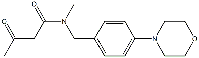 N-methyl-N-{[4-(morpholin-4-yl)phenyl]methyl}-3-oxobutanamide Struktur