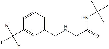 N-tert-butyl-2-({[3-(trifluoromethyl)phenyl]methyl}amino)acetamide Struktur