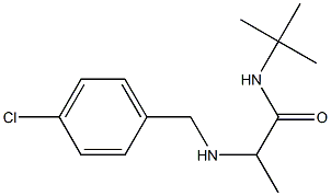 N-tert-butyl-2-{[(4-chlorophenyl)methyl]amino}propanamide Struktur