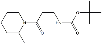 tert-butyl 3-(2-methylpiperidin-1-yl)-3-oxopropylcarbamate Struktur