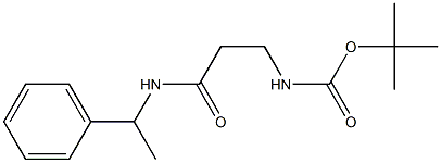 tert-butyl 3-oxo-3-[(1-phenylethyl)amino]propylcarbamate Struktur