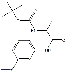 tert-butyl N-(1-{[3-(methylsulfanyl)phenyl]carbamoyl}ethyl)carbamate Struktur