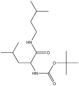 tert-butyl N-{3-methyl-1-[(3-methylbutyl)carbamoyl]butyl}carbamate Struktur