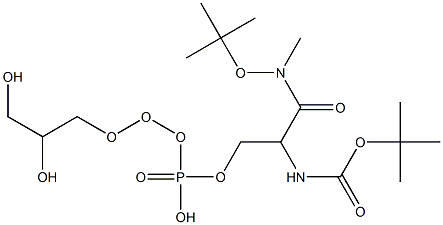 {1-(tert-Butoxy-methyl-carbamoyl)-2-[(2,3-dihydroxy-propoxy)-hydroxy-phosphoryloxy]-ethyl}-carbamic acid tert-butyl ester Struktur