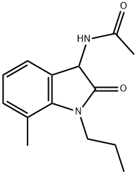 Acetamide,  N-(2,3-dihydro-7-methyl-2-oxo-1-propyl-1H-indol-3-yl)- Struktur