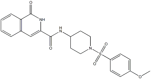 3-Isoquinolinecarboxamide,  1,2-dihydro-N-[1-[(4-methoxyphenyl)sulfonyl]-4-piperidinyl]-1-oxo- Struktur