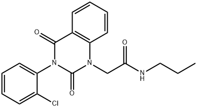 1(2H)-Quinazolineacetamide,  3-(2-chlorophenyl)-3,4-dihydro-2,4-dioxo-N-propyl- Struktur