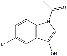 1-(5-bromo-3-hydroxy-1H-indol-1-yl)ethanone Struktur