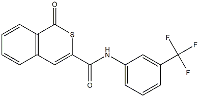 1-oxo-N-[3-(trifluoromethyl)phenyl]-1H-isothiochromene-3-carboxamide Struktur