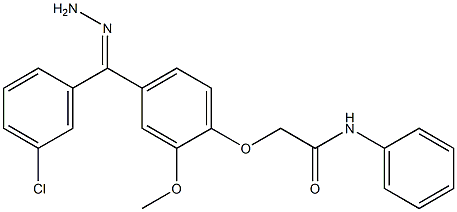 2-{4-[2-(4-chlorophenyl)carbohydrazonoyl]-2-methoxyphenoxy}-N-phenylacetamide Struktur