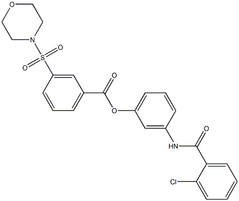 3-[(2-chlorobenzoyl)amino]phenyl 3-(4-morpholinylsulfonyl)benzoate Struktur