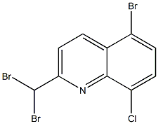 5-bromo-8-chloro-2-(dibromomethyl)quinoline Struktur