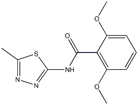 2,6-dimethoxy-N-(5-methyl-1,3,4-thiadiazol-2-yl)benzamide Struktur