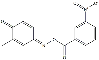 2,3-dimethylbenzo-1,4-quinone 1-(O-{3-nitrobenzoyl}oxime) Struktur