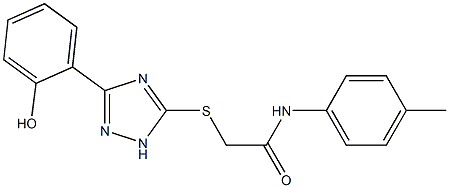 2-{[3-(2-hydroxyphenyl)-1H-1,2,4-triazol-5-yl]sulfanyl}-N-(4-methylphenyl)acetamide Struktur