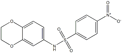 N-(2,3-dihydro-1,4-benzodioxin-6-yl)-4-nitrobenzenesulfonamide Struktur