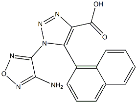 1-(4-amino-1,2,5-oxadiazol-3-yl)-5-(1-naphthyl)-1H-1,2,3-triazole-4-carboxylicacid Struktur