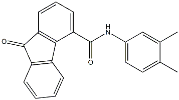 N-(3,4-dimethylphenyl)-9-oxo-9H-fluorene-4-carboxamide Struktur