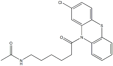 N-[6-(2-chloro-10H-phenothiazin-10-yl)-6-oxohexyl]acetamide Struktur