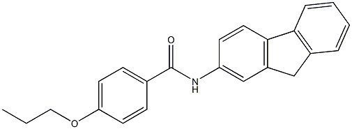 N-(9H-fluoren-2-yl)-4-propoxybenzamide Struktur