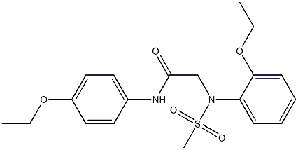 2-[2-ethoxy(methylsulfonyl)anilino]-N-(4-ethoxyphenyl)acetamide Struktur