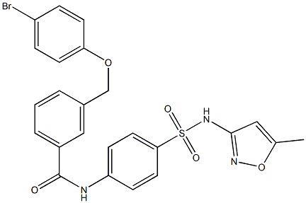 3-[(4-bromophenoxy)methyl]-N-(4-{[(5-methyl-3-isoxazolyl)amino]sulfonyl}phenyl)benzamide Struktur