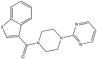 2-[4-(1-benzothien-3-ylcarbonyl)-1-piperazinyl]pyrimidine Struktur