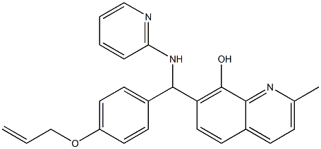 7-[[4-(allyloxy)phenyl](2-pyridinylamino)methyl]-2-methyl-8-quinolinol Struktur