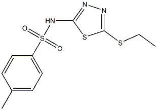 N-[5-(ethylsulfanyl)-1,3,4-thiadiazol-2-yl]-4-methylbenzenesulfonamide Struktur