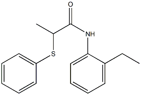 N-(2-ethylphenyl)-2-(phenylsulfanyl)propanamide Struktur