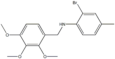 N-(2-bromo-4-methylphenyl)-N-(2,3,4-trimethoxybenzyl)amine Struktur