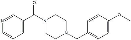 1-{[4-(methyloxy)phenyl]methyl}-4-(pyridin-3-ylcarbonyl)piperazine Struktur