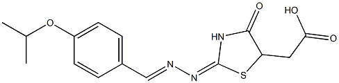 {2-[(4-isopropoxybenzylidene)hydrazono]-4-oxo-1,3-thiazolidin-5-yl}acetic acid Struktur