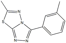 6-methyl-3-(3-methylphenyl)[1,2,4]triazolo[3,4-b][1,3,4]thiadiazole Struktur