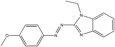 4-[(1-ethyl-1H-benzimidazol-2-yl)diazenyl]phenyl methyl ether Struktur