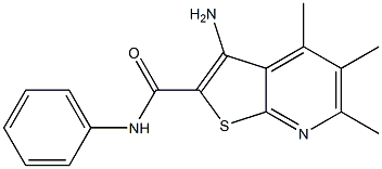 3-amino-4,5,6-trimethyl-N-phenylthieno[2,3-b]pyridine-2-carboxamide Struktur