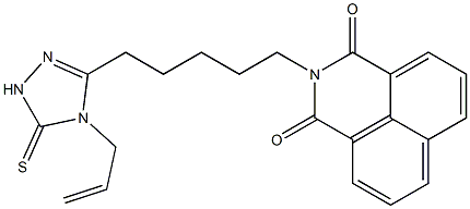 2-[5-(4-prop-2-enyl-5-thioxo-4,5-dihydro-1H-1,2,4-triazol-3-yl)pentyl]-1H-benzo[de]isoquinoline-1,3(2H)-dione Struktur