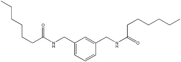 N-{3-[(heptanoylamino)methyl]benzyl}heptanamide Struktur