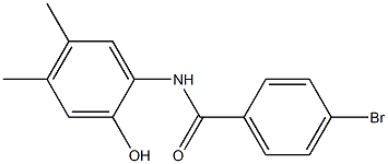 4-bromo-N-(2-hydroxy-4,5-dimethylphenyl)benzamide Struktur