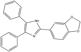 2-(1,3-benzodioxol-5-yl)-4,5-diphenyl-1H-imidazole Struktur