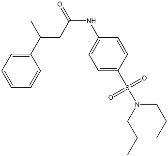 N-{4-[(dipropylamino)sulfonyl]phenyl}-3-phenylbutanamide Struktur