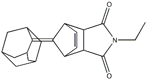 4-ethyl-10-tricyclo[3.3.1.1~3,7~]dec-2-ylidene-4-azatricyclo[5.2.1.0~2,6~]dec-8-ene-3,5-dione Struktur