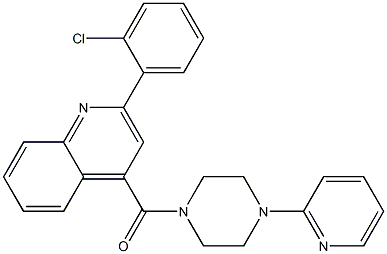 2-(2-chlorophenyl)-4-{[4-(2-pyridinyl)-1-piperazinyl]carbonyl}quinoline Struktur